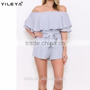 Summer Dresses Women Chiffon Dress Off Shoulder Tunic Short Mini Feminine Casual Dress thumbnail-1