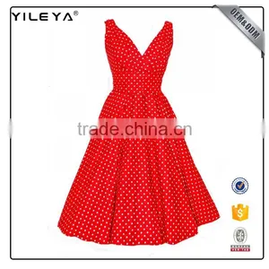 Factory Direct Offer Rockabilly Dress Polka Dots,polka Dot Dress,dot Printed Dresses thumbnail-1