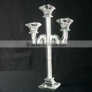 Wholesale Clear Crystal Long Stem Candle Holder For Wedding Table Decoration thumbnail-1