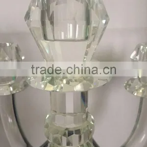 Hot Sale! Latest 34cm Multifunctional 5 Arms Crystal Candle Holder For Decoration thumbnail-4