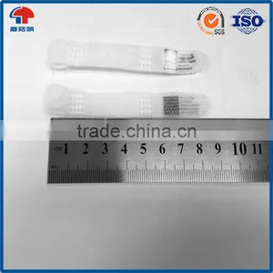 Reusable White P Shaped Self Lock Hook And Loop Cable Tie Logo Printed thumbnail-1