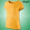 Custom Polyester Workout Shirts Running Wear Womens Sports Tops With Round Neck thumbnail-1