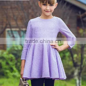 2016 New Design Girls' Dress Lace Flower Long Sleeve Dress for Girl thumbnail-2