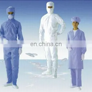 Cleannroom Use Anti-static 5mm Grid Polyester Esd Coverall for Multi Field Purpose thumbnail-6