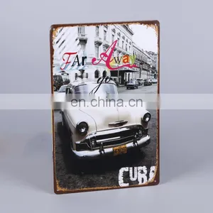 Wholesale OEM Items Auto Style And Bar Decorative Type Cheap Custom Metal Vintage Tinplate Sign thumbnail-1