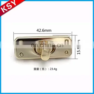 Great Quality Vintage Style Bag Lock Briefcase Latch Classics Metal Locks For Handbags thumbnail-3