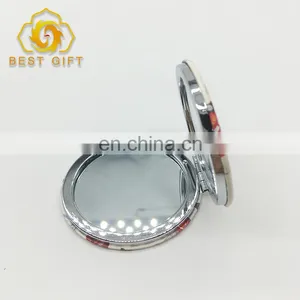 Customized Printing Mini Folding Leather Makeup Mirrors thumbnail-6