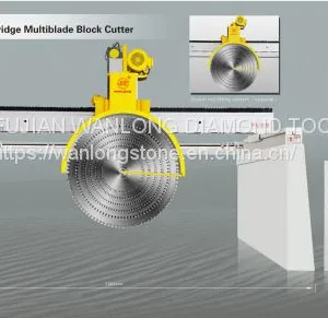 WANLONG Bridge Cutting Machine for Granite Block Cutting, China Multi Saw Blade Machine for Marble Block Cutting thumbnail-1