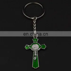 Factory Wholesale Metal Cross Keychain thumbnail-2