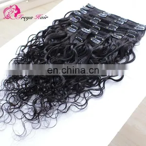 Raw Indian Curly Hair Clip in Hair Extensions for African American thumbnail-5
