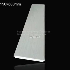 150*600mm Aluminum Clip in Ceiling, Rolled Coated Aluminum Ceiling for Restroom thumbnail-1