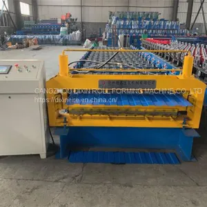 Floor Tile Double Layer Making Machine Steel Sheet Metal Roofing Rolls Forming Machine thumbnail-2