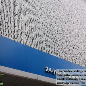 Factory Price 3mm Aluminum Facade Sheet Perforated Panel Metal Cladding Panel Supplier in China thumbnail-1