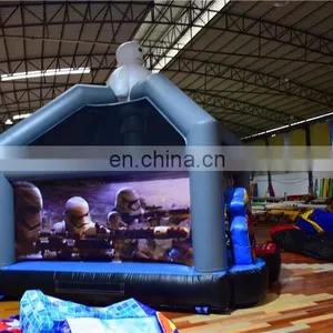 Wars Theme Kids Inflatable Dark Castle Fun Jumping City for Sale thumbnail-2
