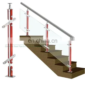 Top Sale Villa Tempered Staircase Railing For Indoors Deck Glass Railing Factory From China thumbnail-4