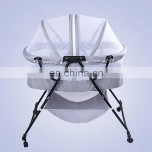 Organic Multifunction Muslin Crib Luxury Swinging Baby Crib thumbnail-1