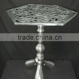 Aluminum Tea Coffee Table With Silverish Finish thumbnail-2