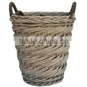 Wicker Tall Wicker Basket thumbnail-1