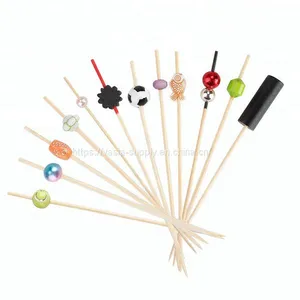 Bar Products BAMBOO BALL PICKS-100 PACK- Ideal for Serve Garnishes, Appetizers-One Time Use thumbnail-1