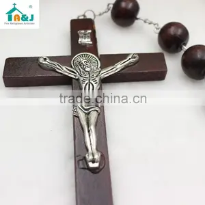 Big Wooden Bead Wall Rosary thumbnail-3