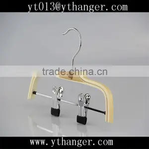 CY-278 Bend Shape Kid Wooden Coat Hangers With Children Pants Hanger thumbnail-4