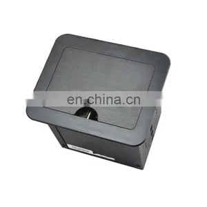 Office Hidden Aluminium in Desk Outlet Table Mount Socket thumbnail-3