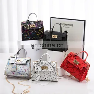 2021 Rhombus Lock Chain, Shoulder Messenger Female Bag Office Line Women New Arrive Handbag Purse Cross Body Purse/ thumbnail-1