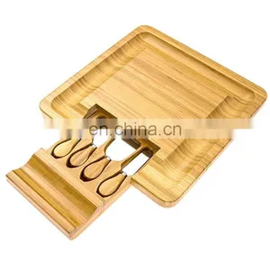 Wholesale Wooden Cheese Board Cutting Board With Drawer For Kitchen Use thumbnail-1