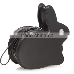 Lovely Bunny Genuine Leather Clutch Eye Catching Fashion Ladies Evening Clutch Bag Rabbit Leather Party Purse Made in China thumbnail-3