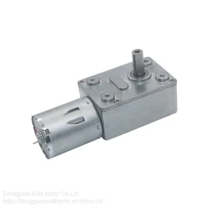 18v 12v 24v Brush Metal Worm Gear dc Electric Motor for Smoke Exhaust Machine thumbnail-2