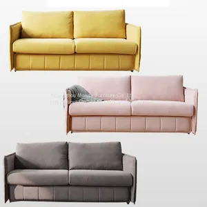 Multifunctional Apartment Sofa Bed Fabric Three-Person Living Room Sofa Art Push-Pull Bed thumbnail-5