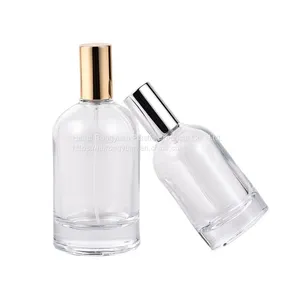Custom Round Empty Clear Fragrance Glass Perfume Bottle 30ml 50ml 100ml Perfume Spray Glass Bottles With Cap thumbnail-3