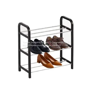 3 Tiers Easy To Assemble Shoe Organizer Shelf Plastic Shoe Rack Cheap 6 Pairs Shoes Rack thumbnail-1