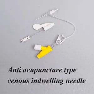 Disposable Medical Venous Indwelling Needle 22 / 24/26G Sterile Stagnant Needle Infusion Set Needle thumbnail-2