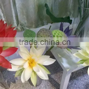Real Touch Water Lily Artificial Lotus Flower thumbnail-1