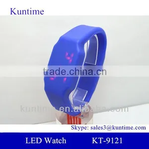 USB LED Watch,support Memory Card Reader, Can Rechargeable, Colorful Silicone Strap thumbnail-1