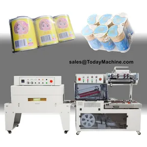 Automatic POF Film L-bar Cutting Sealer PP PVC Heat Shrinking Tunnel Wrapping Machine for Perfume Box Bottle thumbnail-4