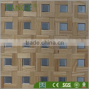 Modern Bedroom Waterproof Decorative Wood Mosaic Wall Panel thumbnail-4