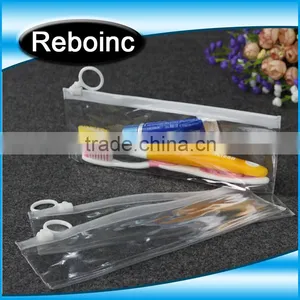 Logo Printed Slider Zipper Clear Pvc Bag for Package Vinyl Transparent Pvc Bag Cosmetic Packing Quality Choice thumbnail-4