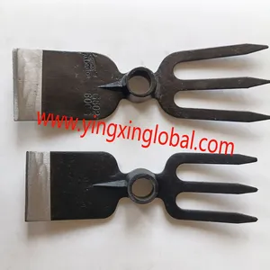 30020131 With Round Hole Eye Three Tines And Cutting-Spade Type Vegetable Courtyard Forged Digging Garden Farming Fork-Hoes Hoes thumbnail-2