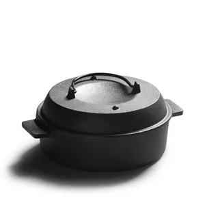 Roast Sweet Potato Pot Household Cast Iron Roast Dish Barbecue Frying Pan Pre-seasoned Potato Casserole Dutch Oven Cookwares thumbnail-1