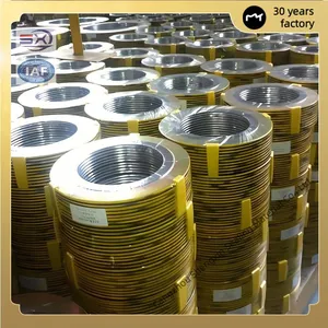 These SS304 Metal-Graphite Spiral-Wound Gaskets, Compliant With 6A Standards, Feature Robust Inner and Outer Rings thumbnail-5