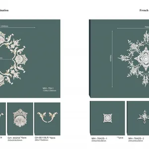 Top Sell Ceiling Panel Ceiling Medallion Pu Decoration Modern Polyurethane Anti-aging Ceiling Decoration Combination thumbnail-5