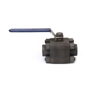 High Quality Three Piece Threaded Forged Steel Ball Valve thumbnail-3