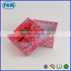 Small Jewelry Storage Box With Red Flower / Woman Jewel Box / Paper Storage Box thumbnail-1