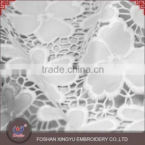 Economical Custom Design Wholesale Qmilch Embroidery White Lace Fabric Tops for Women thumbnail-2