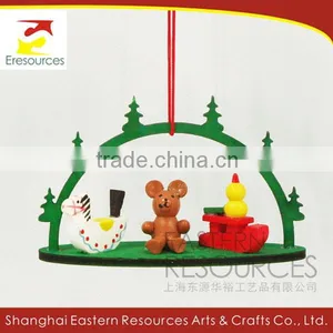 Wood Christmas Tree Hanging Decoration thumbnail-1