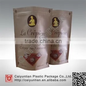 Custom Printed Stand up Kraft Paper Coffee Pouch/ Paper Coffee Bag With Zipper thumbnail-1