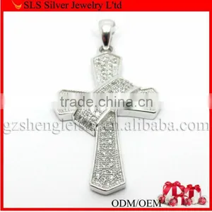 Top Ten Hip Hop Cross Pendant With Sterling Silver thumbnail-1