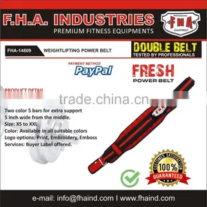 Weightlifting Double Belt Neoprene Nylon Gym Belts Ladies Workout Belt Fitness Accessories by FHA INDUSTRIES PAKISTAN thumbnail-1